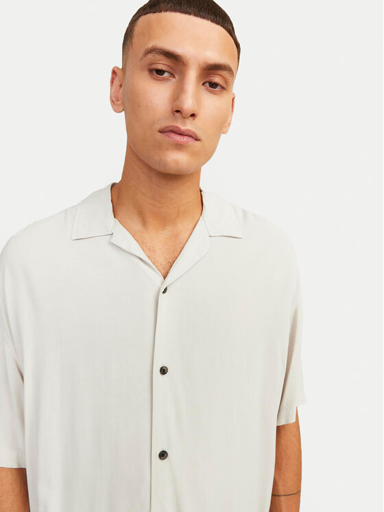 Jack & Jones Jack & Jones Koszula Jeff 12248386 Écru Relaxed Fit