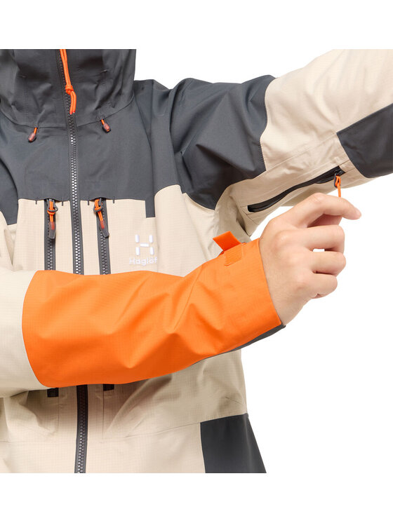 Haglöfs Haglöfs Kurtka przeciwdeszczowa Spitz GTX Pro Jacket Men Beżowy Regular Fit