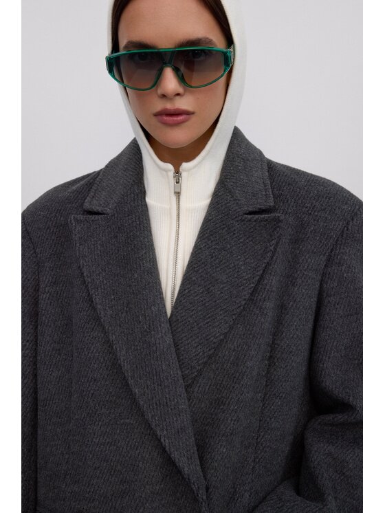 Estro Estro Cappotto ER00117897 Grigio Loose Fit