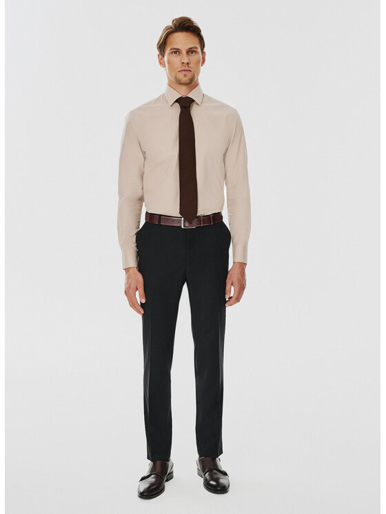 Pako Lorente Pako Lorente Spodnie garniturowe P24WF-6G-019 Czarny Slim Fit