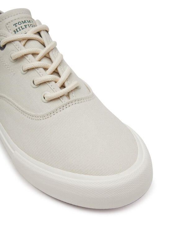 Tommy Hilfiger Tommy Hilfiger Tenis superge Th Hi Vulc Low Oxford Twill FM0FM05400 Bela