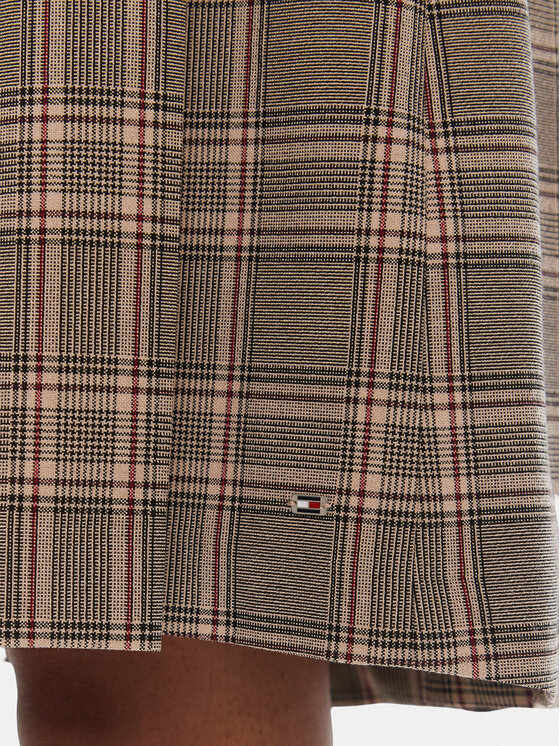 Tommy Hilfiger Tommy Hilfiger Plesirana suknja WW0WW46651 Bež Regular Fit