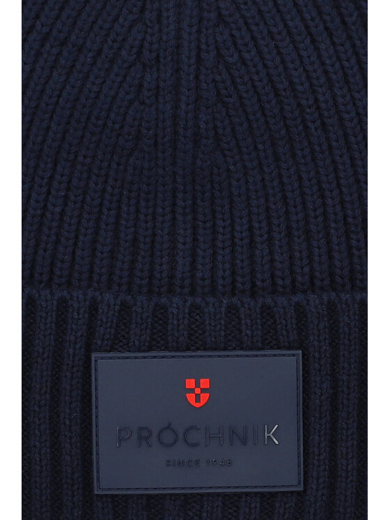 Próchnik Próchnik Czapka z Grubej Dzianiny w Prążek CZ073222000030 Granatowy
