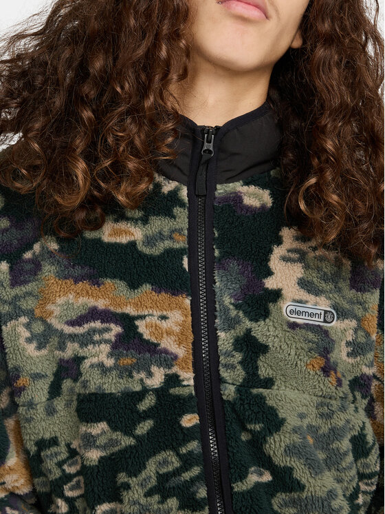 Element Element Fliso džemperis Classic Sherpa ELYJK00223 Žalia Regular Fit