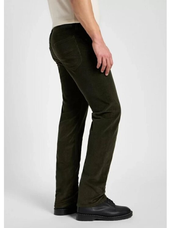 Lee Lee Spodnie materiałowe DAREN ZIP FLY Zielony Regular Fit