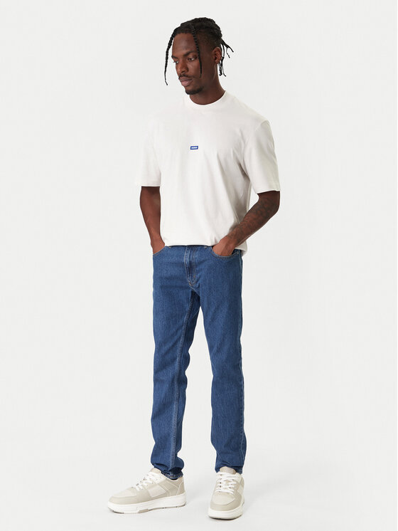 HUGO HUGO T-Shirt Nieros 50509991 Biały Regular Fit