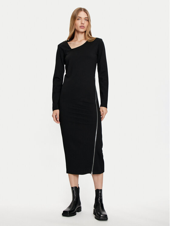 Karen by Simonsen Karen by Simonsen Rochie de zi Rebecca 10105100 Negru Slim Fit
