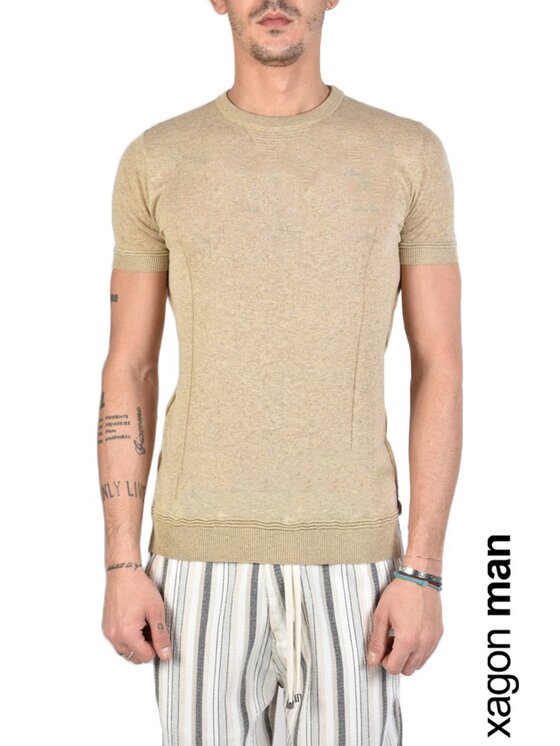 Xagon Xagon T-shirt P21081J11202 Beige Regular Fit
