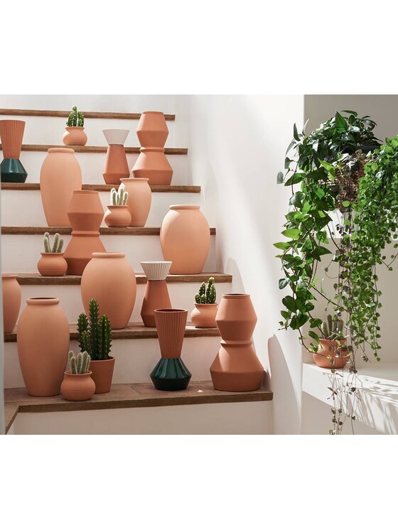MIAhome MIAhome Wazon z terrakoty 30 cm FLORERO Pomarańczowy