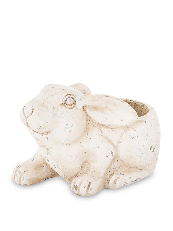 MIAhome MIAhome Osłonka cementowa 15x13x22 cm KRÓLIK Biały