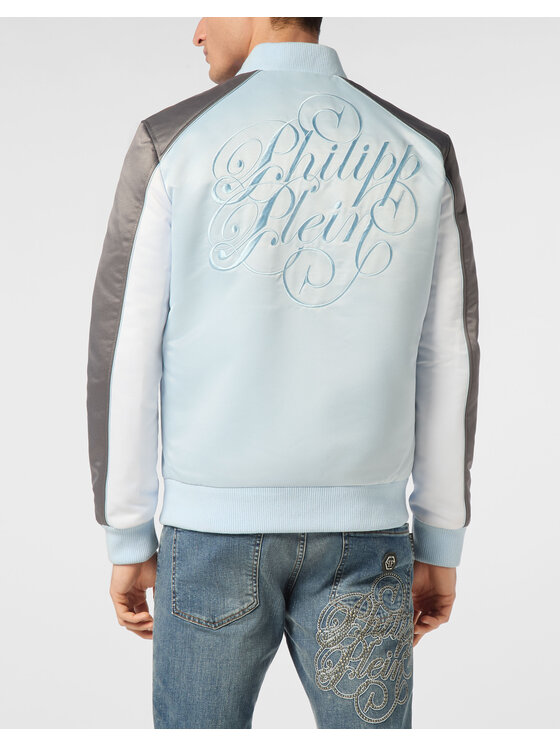 PHILIPP PLEIN PHILIPP PLEIN Bomber 27653 Azzurro chiaro Regular Fit