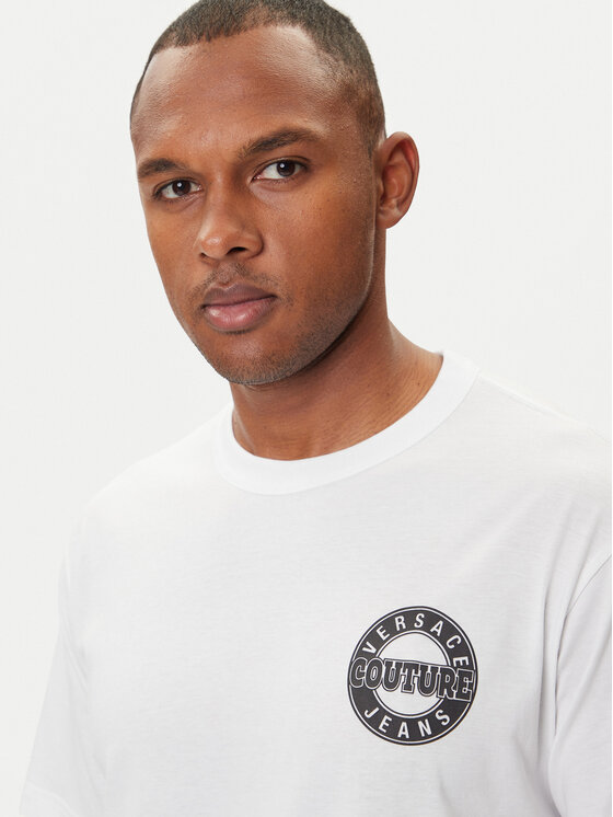 Versace Jeans Couture Versace Jeans Couture Póló 79GAHT02 CJ00T Fehér Regular Fit