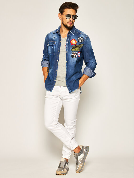 Chemise en outlet jeans dsquared