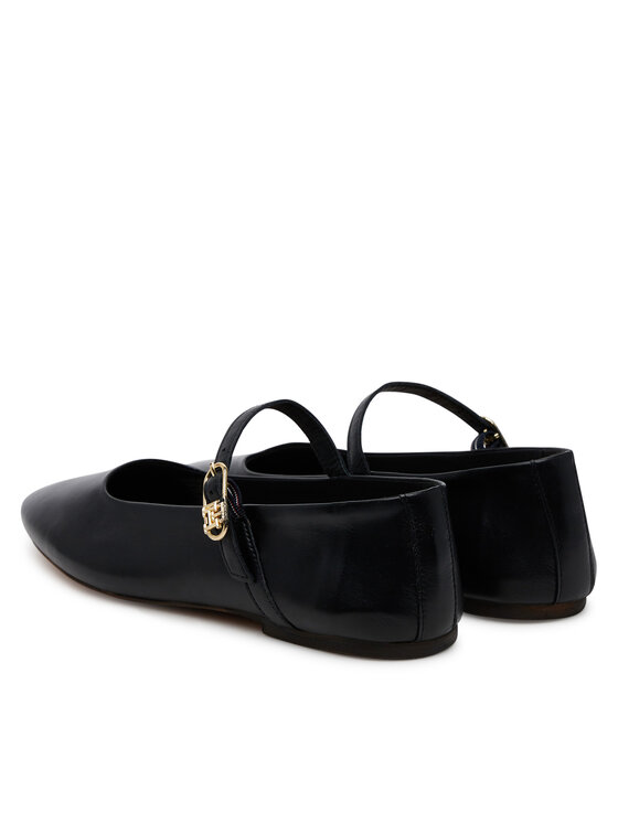 Tommy Hilfiger Tommy Hilfiger Ballerinas Leather Maryjane Ballerina FW0FW08651 Schwarz