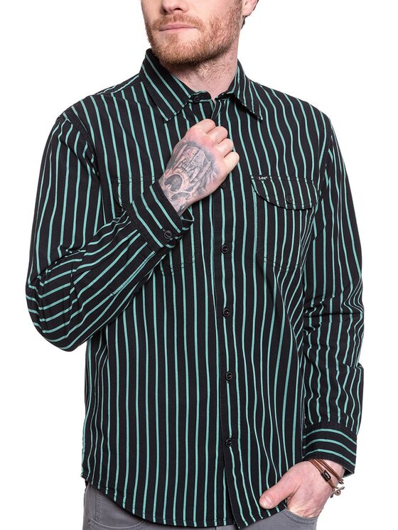 Lee Lee Camicia WORKER SHIRT Verde Regular Fit