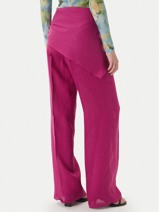 Marella Marella Riidest püksid Solista 2613131114 Roosa Relaxed Fit