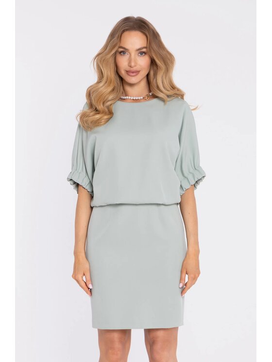 Made of Emotion Made of Emotion Sukienka koktajlowa M904 Zielony jasny Oversize