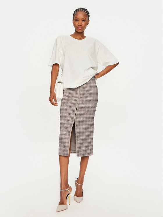PINKO PINKO T-Shirt Scanner 101704 A23W Biały Relaxed Fit