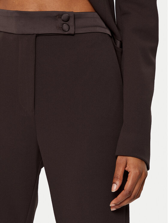 Imperial Imperial Spodnie materiałowe P5E7IAW Brązowy Flare Fit