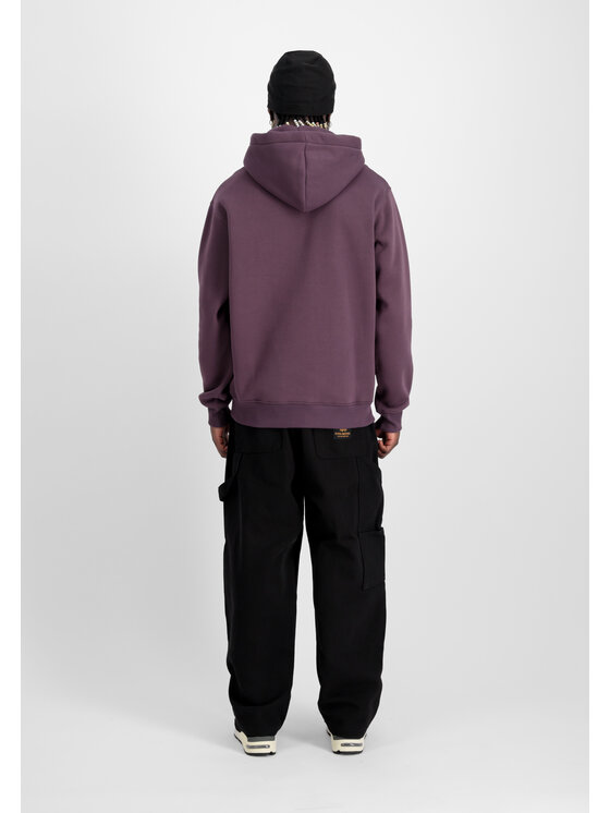 Alpha Industries Alpha Industries Bluza Basic Small Logo Hoodie Fioletowy Regular Fit