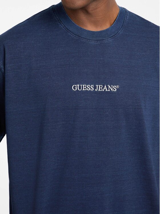 Guess Jeans Guess Jeans T-Shirt 176057 Modrá Classic Fit