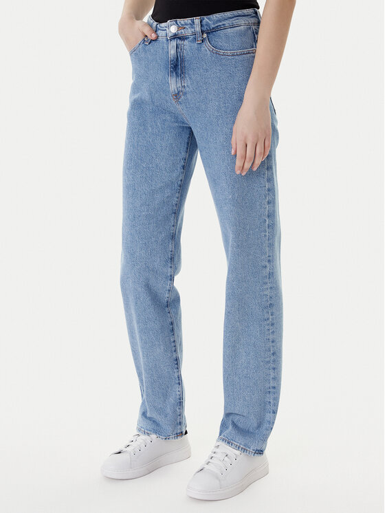 Tommy Jeans Blugi Kira DW0DW22426 Albastru Straight Fit
