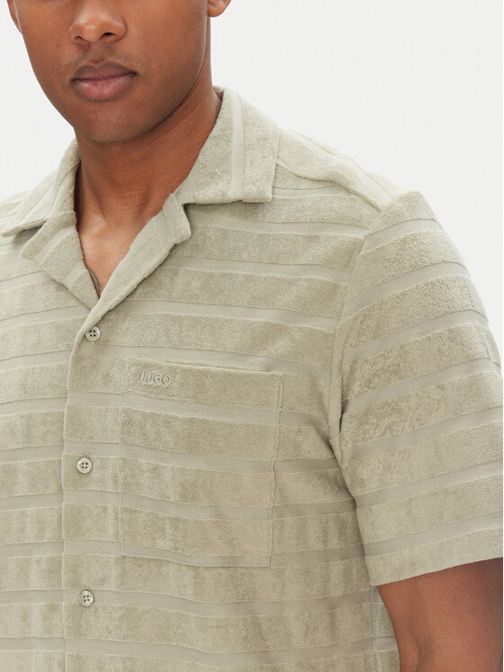 HUGO HUGO Koszula Ellino 50539351 Zielony Relaxed Fit