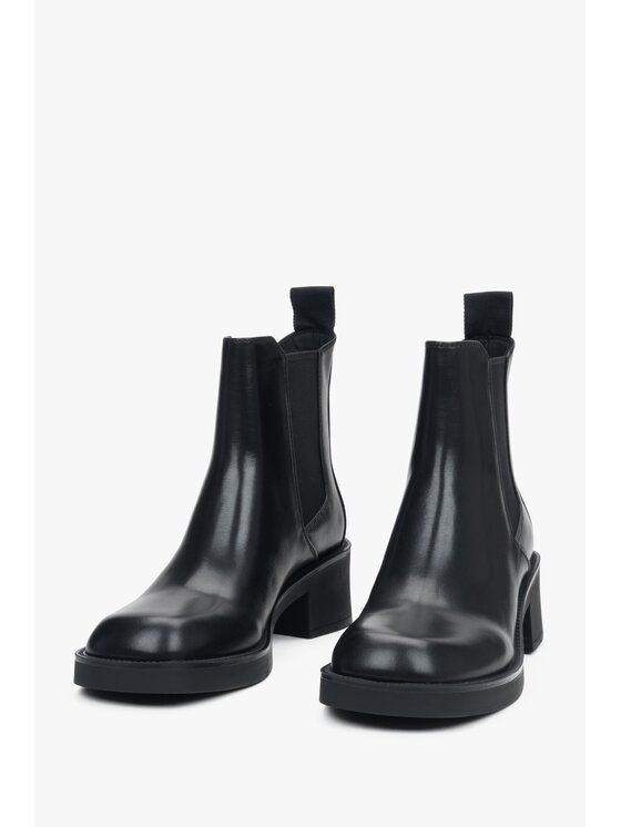 Estro Estro Μποτάκια με λάστιχο ER00116519 Μαύρο