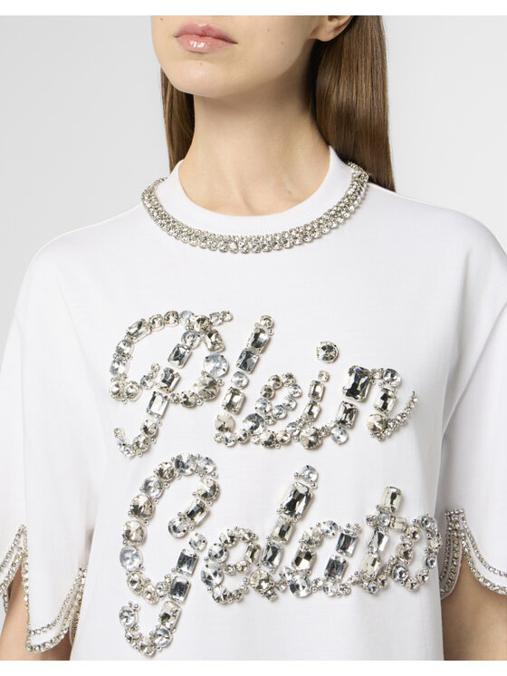 PHILIPP PLEIN PHILIPP PLEIN T-Shirt 30532 Biały Over Fit