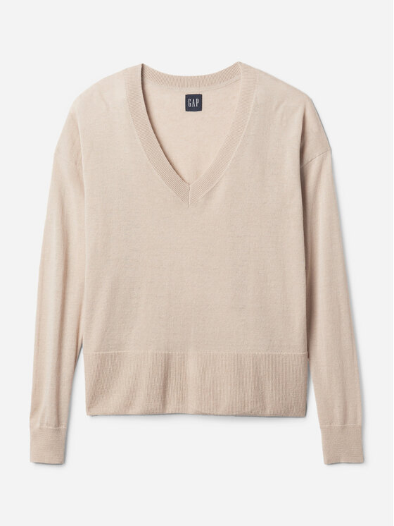 Gap Gap Sweter 854769-02 Beżowy Relaxed Fit