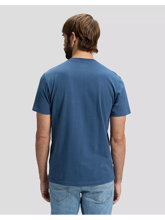 Lee Lee T-Shirt MEDIUM WOBBLYTEE Niebieski Regular Fit