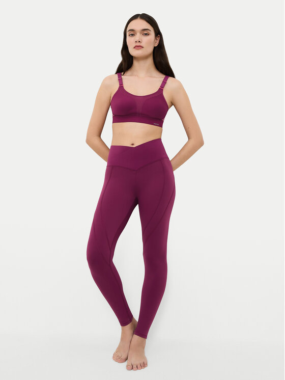 Triumph Triumph Legginsy Cardio 10217851 Bordowy Slim Fit
