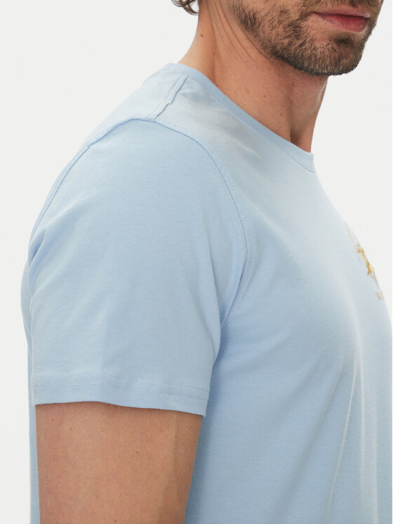 La Martina La Martina T-shirt Vernie MAR009 JS206 Svijetloplava Regular Fit
