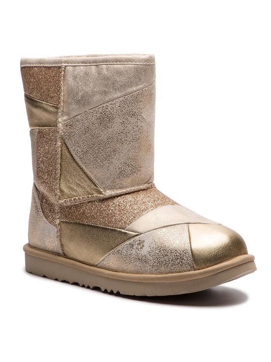 Ugg Bottes de neige Kids Classic Short II Patchwork 1096431K Or