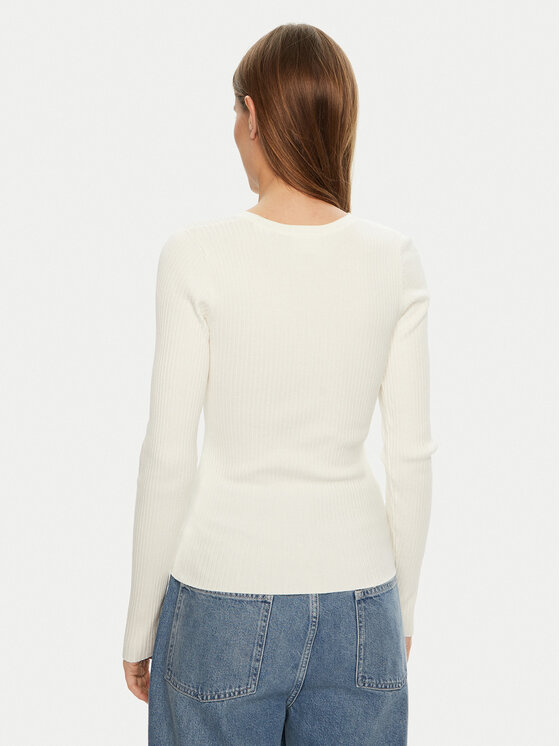 JJXX JJXX Sveter Jodi 12250072 Biela Slim Fit