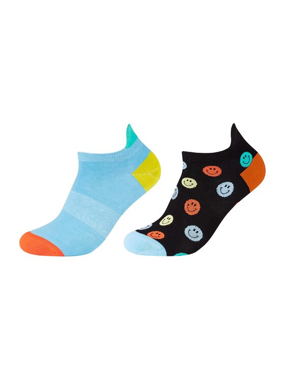 Fun Socks Fun Socks Skarpety Niskie Unisex ORGANIC COTTON MOTIFS SNEAKER 2P Kolorowy