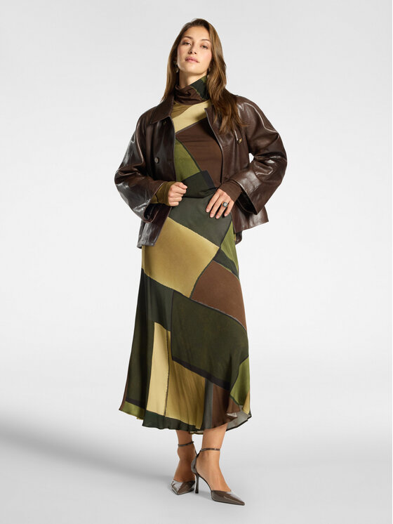 Elena Mirò Elena Mirò Spódnica maxi 1010P000109N041 Zielony Flared Fit