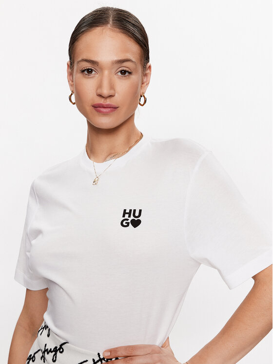 HUGO Hugo T-shirt Dashire_4 50489198 Bijela Regular Fit