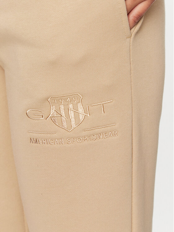 Gant Gant Долнище анцуг Reg Tonal Shield 4200709 Каки Regular Fit