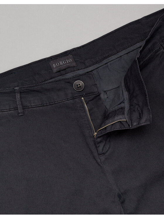 Borgio Borgio Spodnie materiałowe menfi Szary Classic Fit