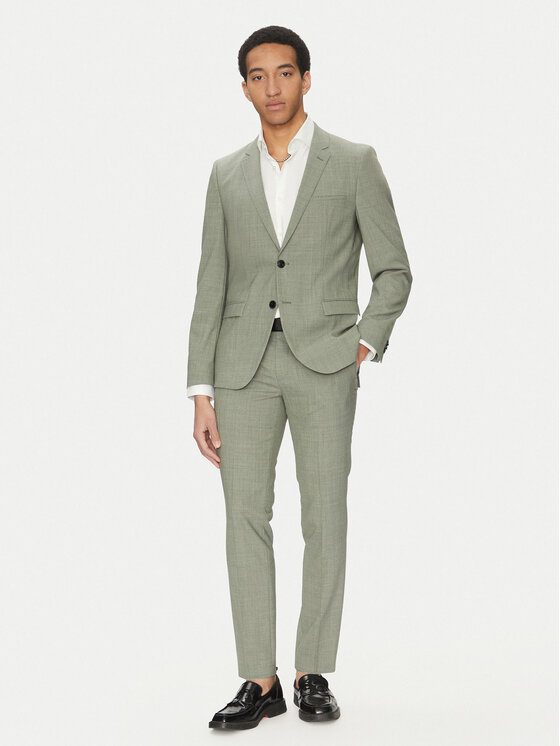 HUGO HUGO Costum Arti/Hesten232X 50540341 Verde Extra Slim Fit