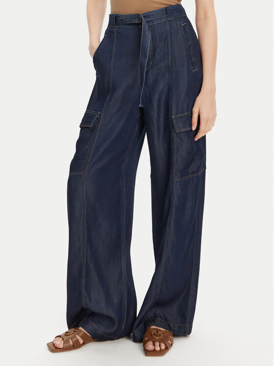Guess Guess Blugi W5GA1T D5N61 Bleumarin Wide Leg
