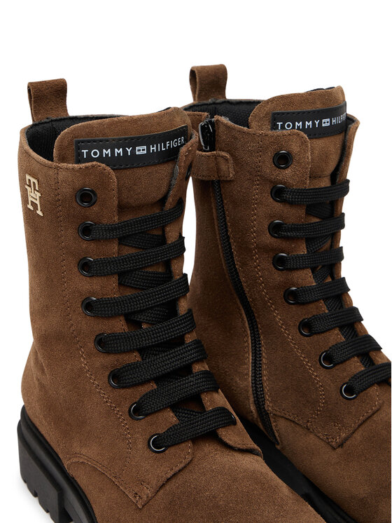 Tommy Hilfiger Tommy Hilfiger Pohodni čevlji Lace-Up Bootie T4A5-34024-1429 Rjava