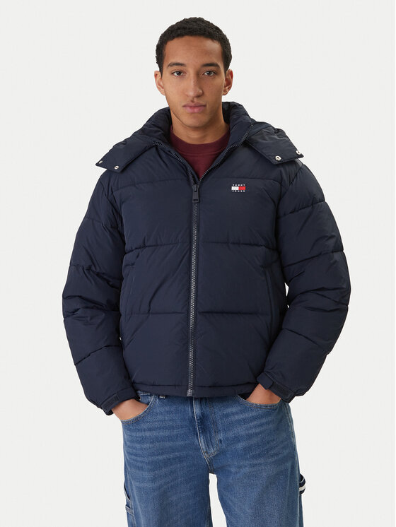 Tommy Jeans Geacă de iarnă DM0DM22730 Bleumarin Regular Fit