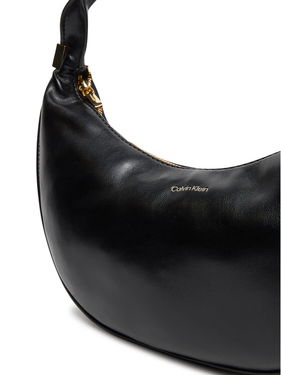 Calvin Klein Calvin Klein Torbica Pinched Soft Crescent Sm LV04F3010G Crna