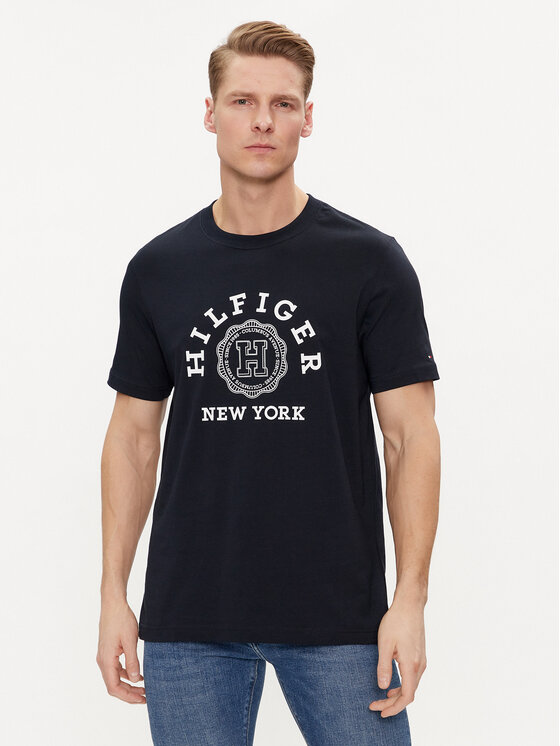 T-Shirt Tommy Hilfiger, Velikost:M, Barva: Tmavomodrá, Coin MW0MW34437