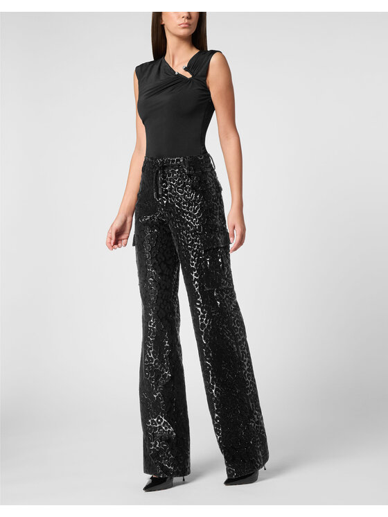 PHILIPP PLEIN PHILIPP PLEIN Spodnie cargo 14729 Czarny Cargo Fit