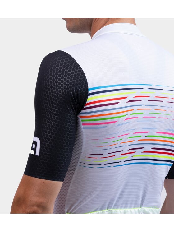 Alé Cycling Alé Cycling Koszulka rowerowa PR-S Logo Biały Fitted Fit
