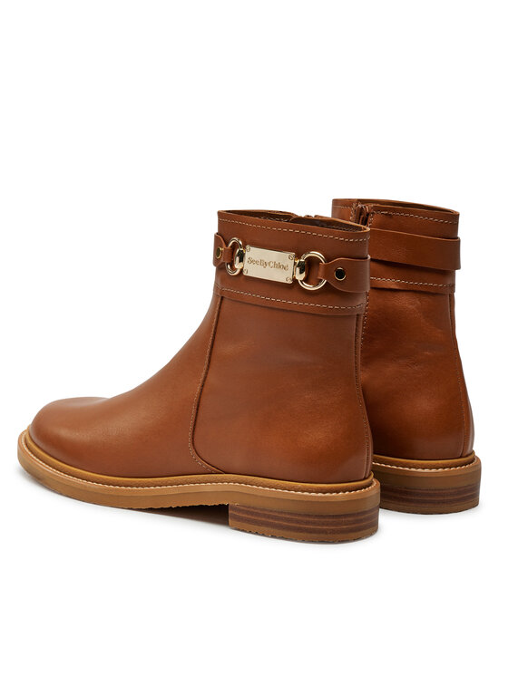 See By Chloé See By Chloé Botki Signature SB43034A Brązowy