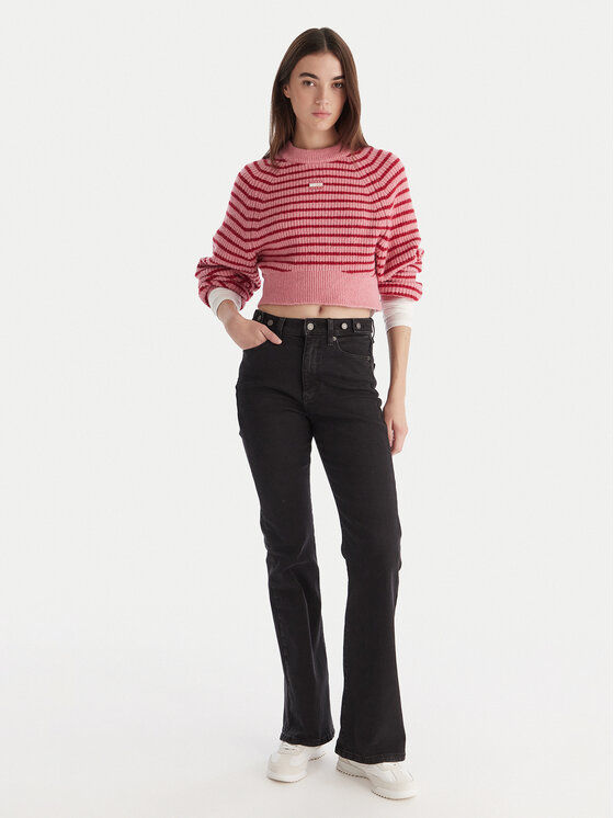 Tommy Jeans Tommy Jeans Traperice Sylvia DW0DW20503 Crna Flare Fit